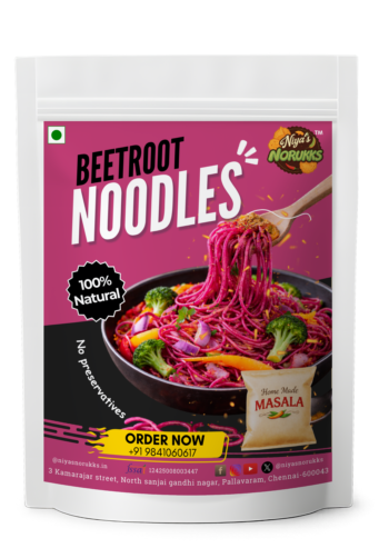 Beetroot Noodles {Dehydrated Vegetable infused}