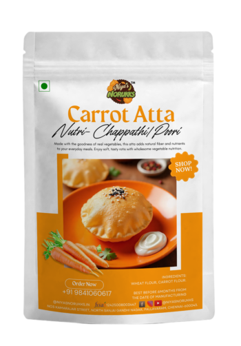 Delicious Carrot Atta (Nutri-Chapathi/Puri)