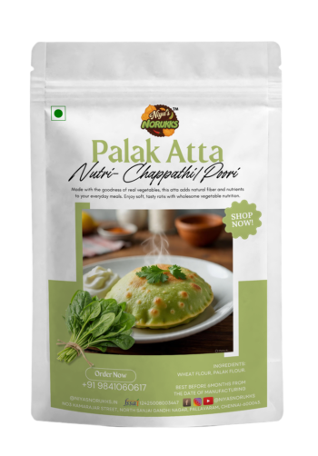 Delicious Palak Atta (Nutri-Chapathi/Puri)